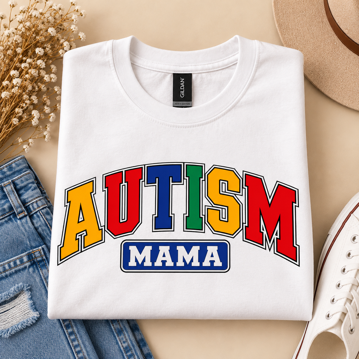 Autism Mama T-Shirt | Colorful Autism Mom Graphic Tee