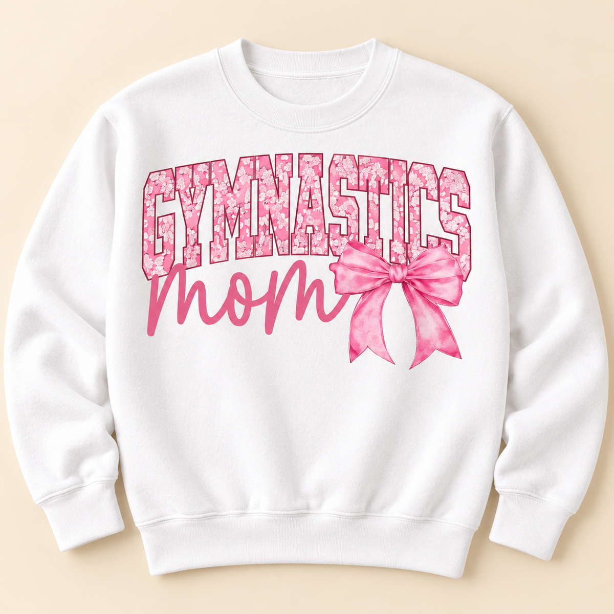 Gymnastics Mom Sweatshirt | Pink Floral Gym Mom Crewneck
